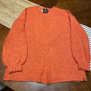 Volcom Orange Open Knit Sweater/cardigan